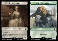 Human Noble // Alien Salamander Double-Sided Token - Foil