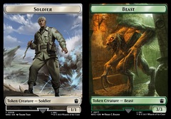 Soldier // Beast Double-Sided Token - Foil