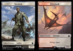 Soldier // Dinosaur Double-Sided Token - Foil