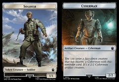 Soldier // Cyberman Double-Sided Token - Foil