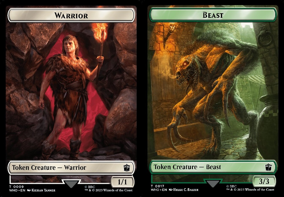 Warrior // Beast Double-Sided Token - Foil