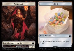 Warrior // Food (0025) Double-Sided Token - Foil