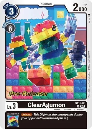 ClearAgumon - ST15-03 - U - Foil (Pre-Release)