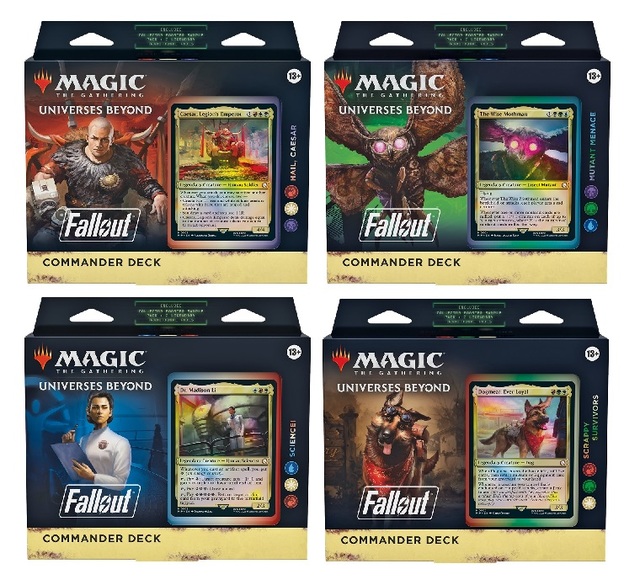 Universes Beyond Fallout Commander Deck Display Set Of 4 Magic Products Commander Decks 3059