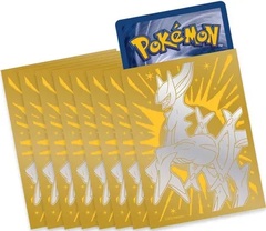 Pokemon TCG: Brilliant Stars Pokemon Center Exclusive Elite Trainer Box Card Sleeves - Gold Arceus (65 Pack)