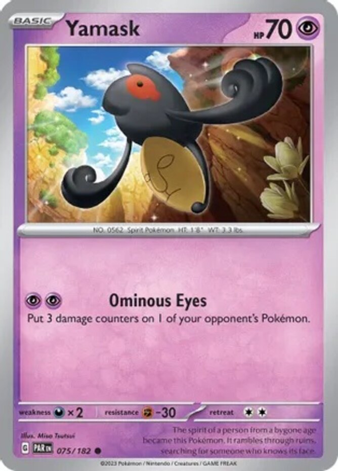 4x Yamask - 075/182 - Common NM-Mint Pokemon SV04 - Paradox