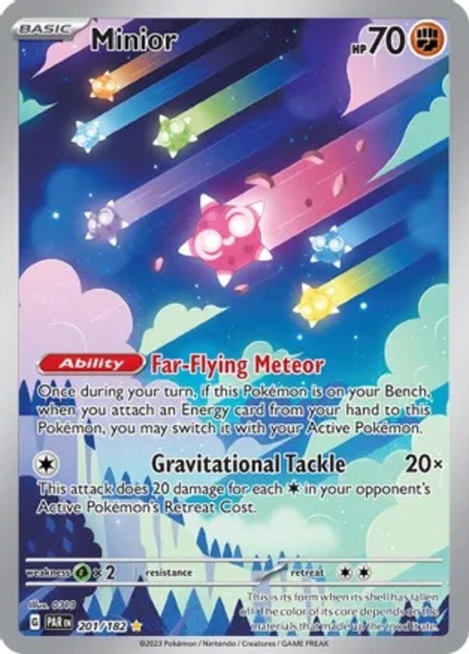 1x Minior - 201/182 - Illustration Rare NM-Mint Pokemon SV04