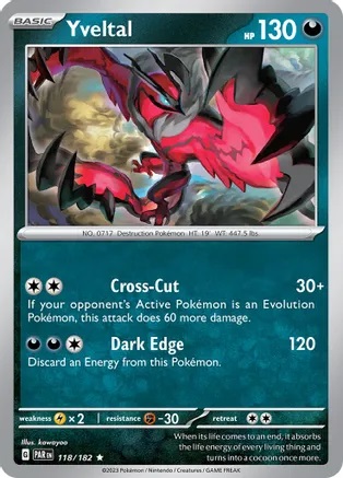 Yveltal - 118/182 - Rare - Reverse Holo