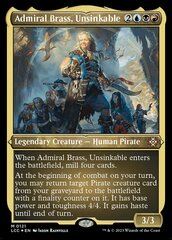 Admiral Brass, Unsinkable (Display Commander) - Thick Stock - Foil Etched