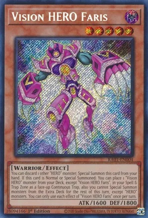 Vision HERO Faris - RA01-EN004 - Secret Rare - 1st Edition