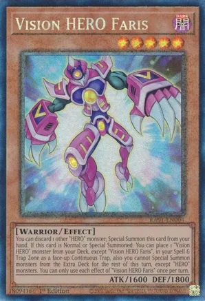 Vision HERO Faris - RA01-EN004 - Prismatic Collectors Rare - 1st Edition