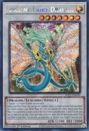 Ancient Fairy Dragon - RA01-EN030 - Platinum Secret Rare - 1st Edition Ancient Fairy Dragon - RA01-EN030 - Platinum Secret Rare - 1st Edition
