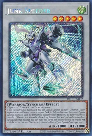 Junk Speeder - RA01-EN032 - Platinum Secret Rare - 1st Edition