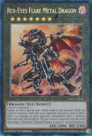 Like New Prismatic Secret Rare good Red Eyes Black Metal Dragon