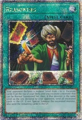 Reasoning - RA01-EN052 - Quarter Century Secret Rare - 1st Edition