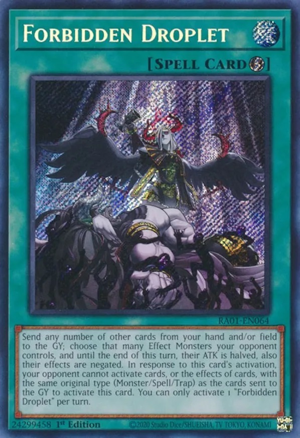 Forbidden Droplet - RA01-EN064 - Secret Rare - 1st Edition