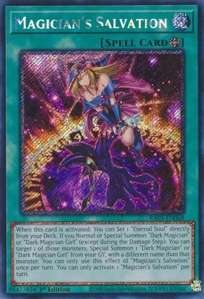 Magicians Salvation - RA01-EN068 - Platinum Secret Rare - 1st Edition