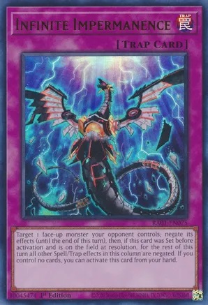 Infinite Impermanence - RA01-EN075 - Ultra Rare - 1st Edition