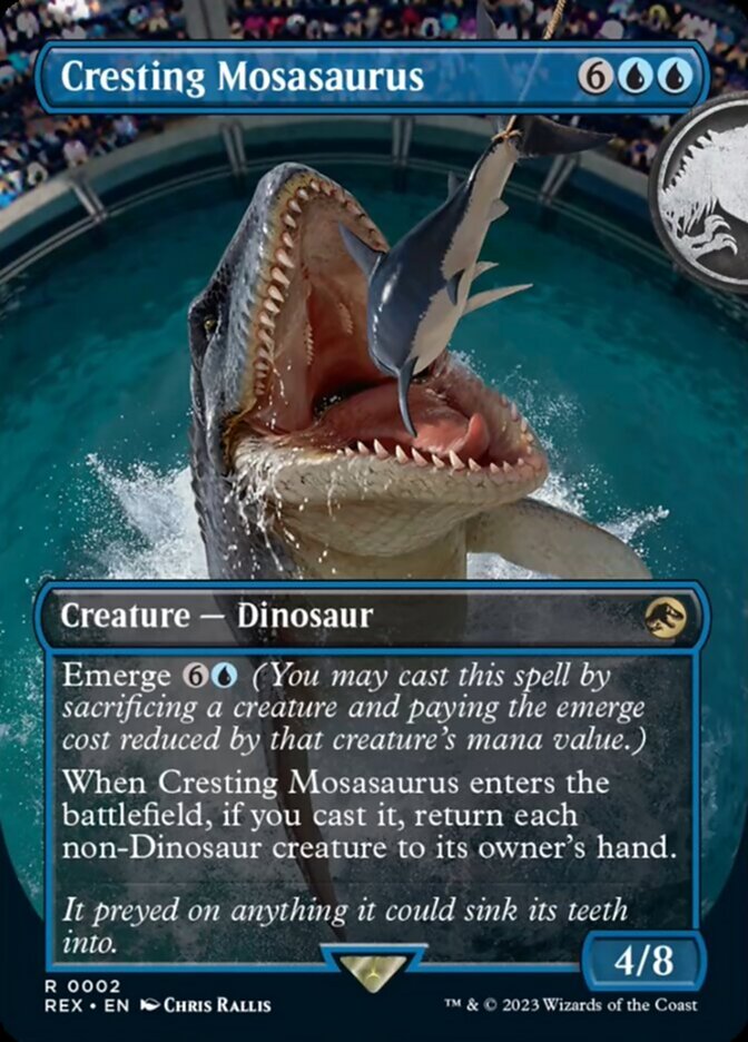 Cresting Mosasaurus - Borderless