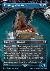 Cresting Mosasaurus - Foil - Borderless