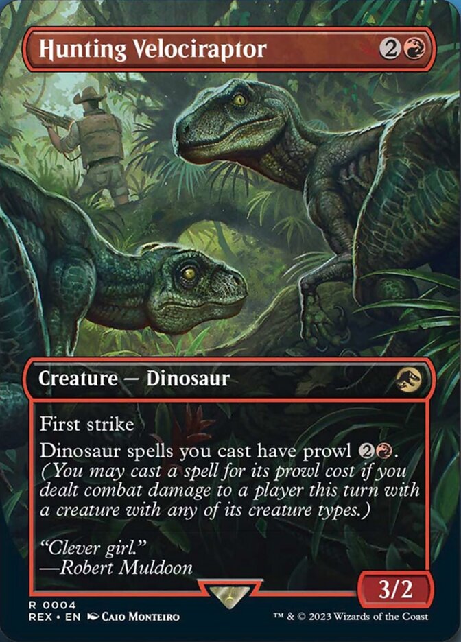Hunting Velociraptor - Borderless