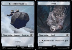 Ballistic Boulder (021) // Food (024) Double-Sided Token - Surge Foil