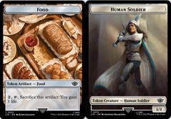 Food (022) // Human Soldier (014) Double-sided Token - Surge Foil