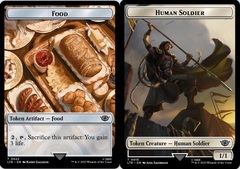 Food (022) // Human Soldier (015) Double-sided Token - Surge Foil