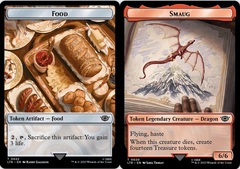 Food (022) // Smaug (020) Double-sided Token - Surge Foil