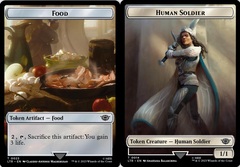 Food (023) // Human Soldier (014) Double-sided Token - Surge Foil