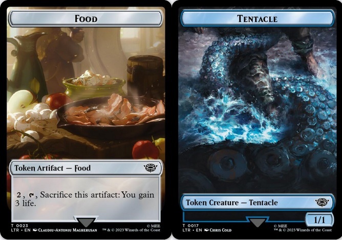 Food Token (023) // Tentacle Token (017) - Surge Foil