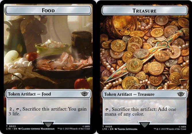Food Token (023) // Treasure Token (025) - Surge Foil