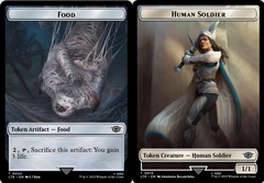 Food (024) // Human Soldier (014) Double-sided Token - Surge Foil