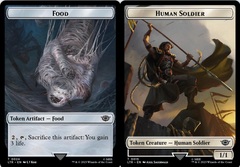 Food (024) // Human Soldier (015) Double-sided Token - Surge Foil