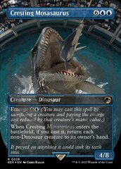 Cresting Mosasaurus - Foil - Borderless - Emblem