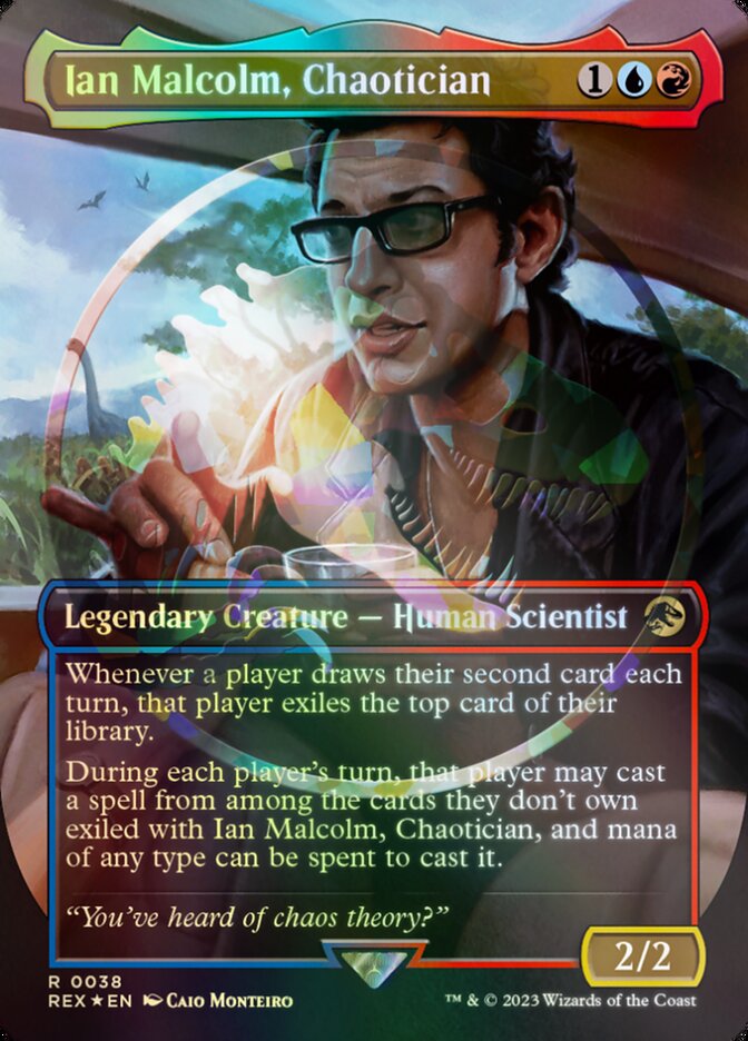 Ian Malcolm, Chaotician - Foil - Borderless - Emblem