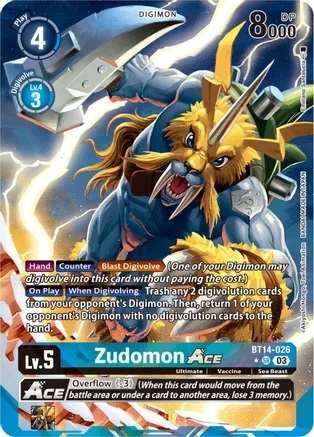 Zudomon Ace - BT14-026 - SR (English Exclusive Alternate Art 