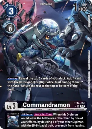 Commandramon - BT14-056 - SR (Alternate Art) - Foil