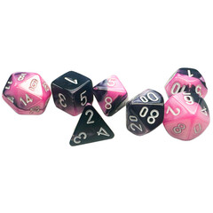 10mm Polyhedral Dice: Glitter - Gold w/ Silver (7)