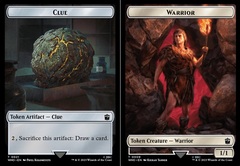 Clue (0021) // Warrior (0009) Double-sided Token - Foil