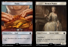 Food (0027) // Human Noble (0007) Double-sided Token - Foil