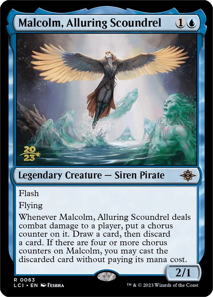 Malcolm, Alluring Scoundrel - Foil - Prerelease Promo