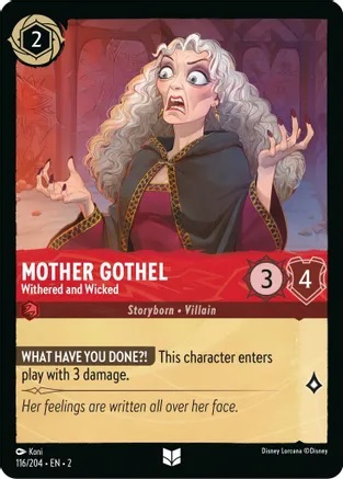 Mother Gothel - Withered and Wicked - 116/204 - Uncommon