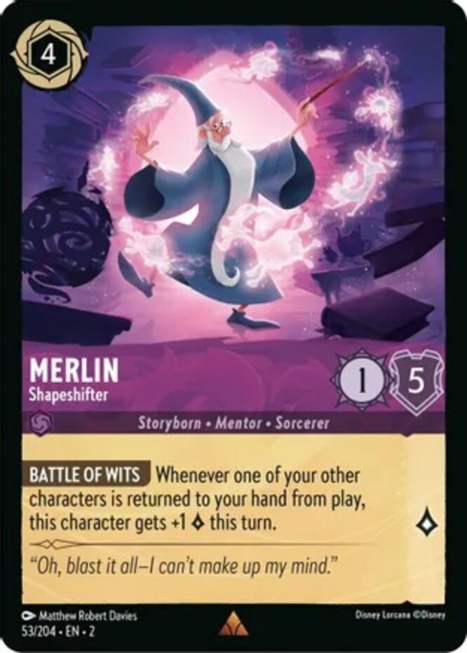 Merlin - Shapeshifter - 53/204 - Rare Light Play Magic the