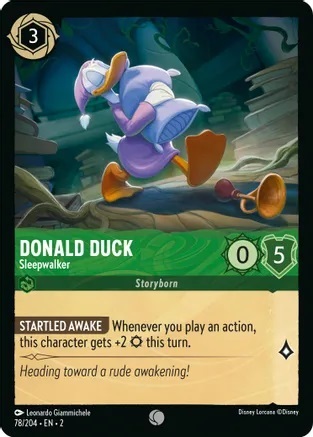 donald duck lorcana cards Donald Duck - Focused Flatfoot - Shimmering Skies [COMMON NORMAL]