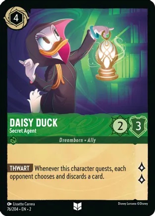 Daisy Duck - Secret Agent - 76/204 - Uncommon - Cold Foil - Disney