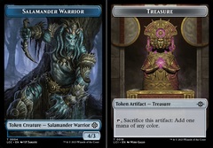 Salamander Warrior (0004) // Treasure (0018) Double-Sided Token