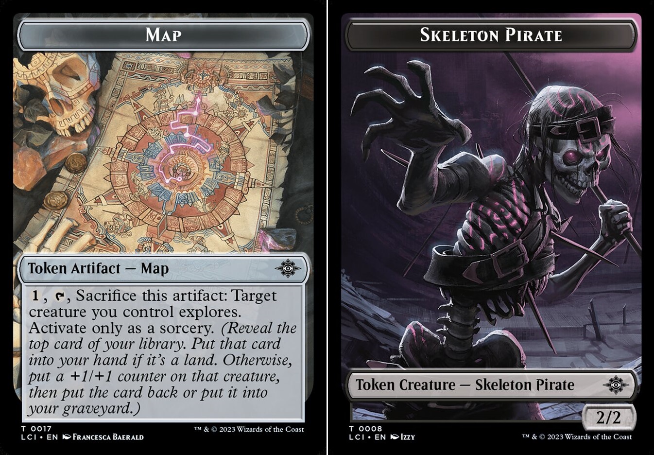 Map (0017) // Skeleton Pirate (0008) Double-Sided Token
