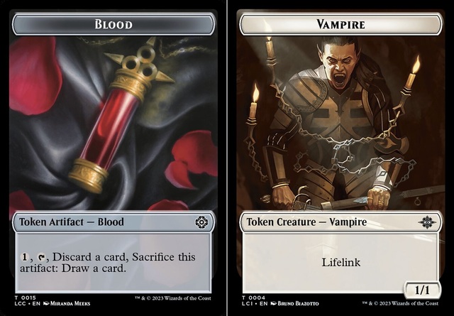 Blood (0015) // Vampire (0004) Double-Sided Token