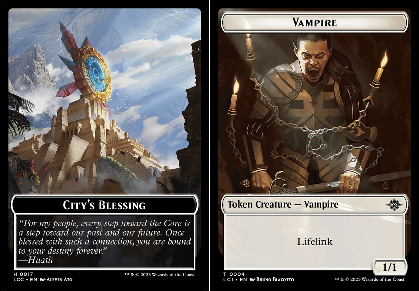 Citys Blessing (0017) // Vampire (0004) Double-Sided Token